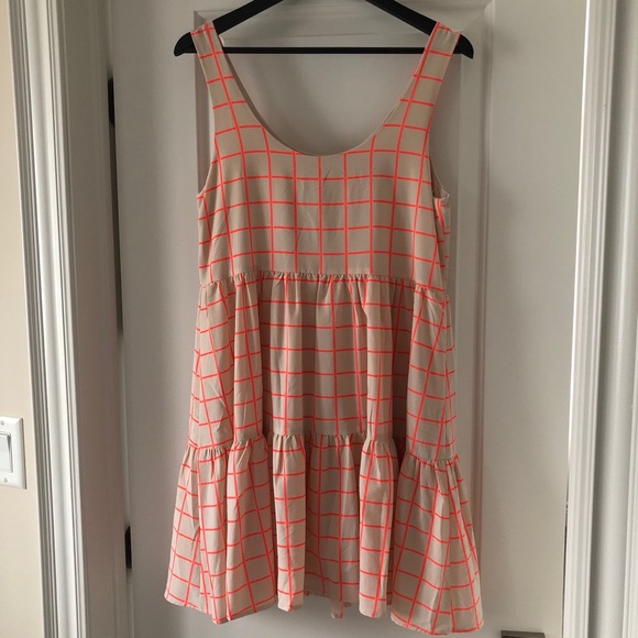 🛍️ 2/$15 NWT Lucca Couture Tiered Check Dress Sleeveless M - Picture 2 of 7